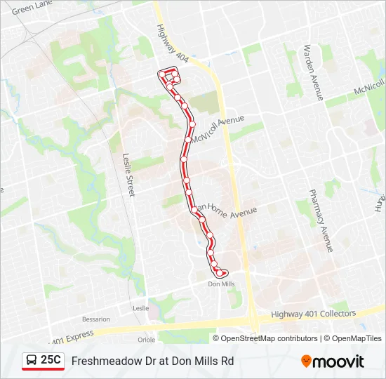 25C Bus Line Map