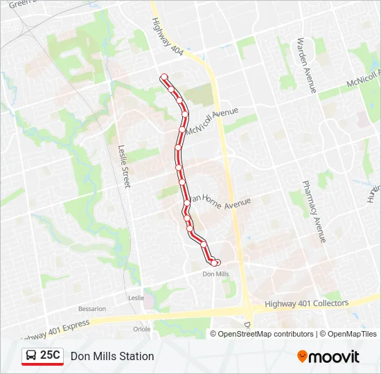 25C Bus Line Map