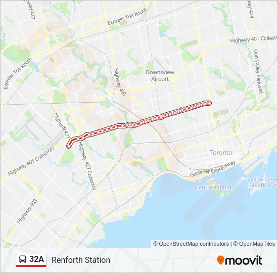 32A Bus Line Map