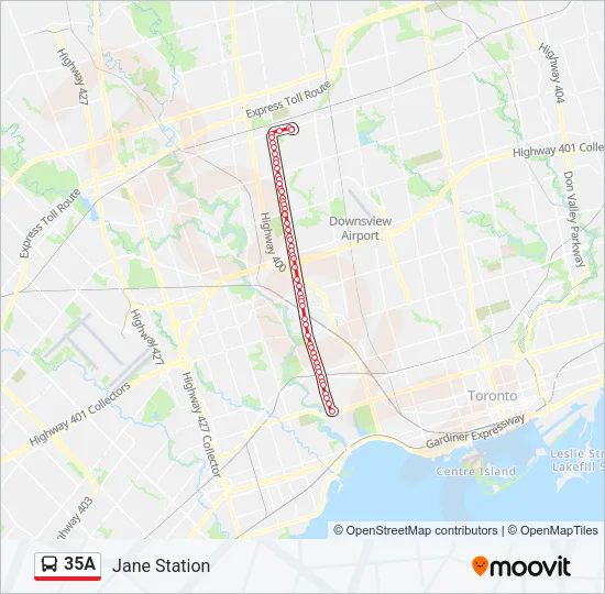 35A Bus Line Map