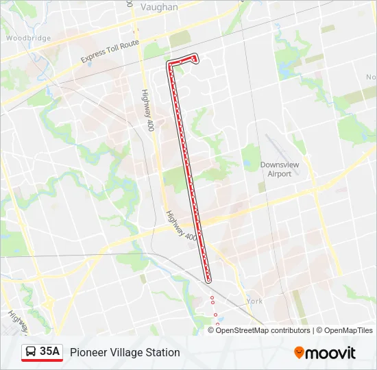 35A Bus Line Map