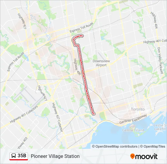 35B Bus Line Map