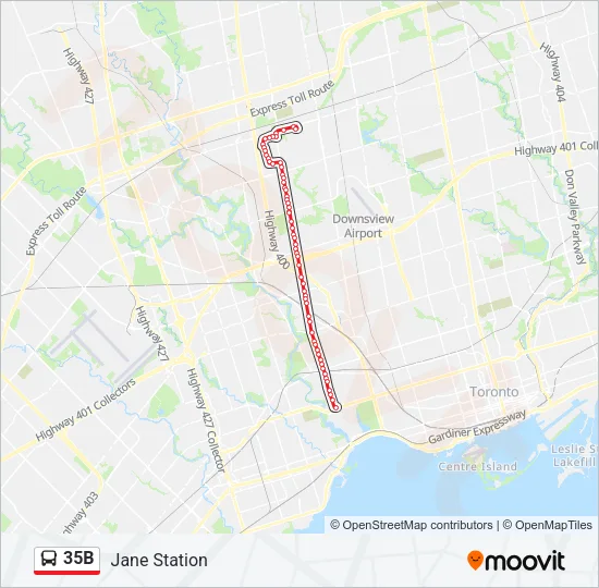 35B Bus Line Map