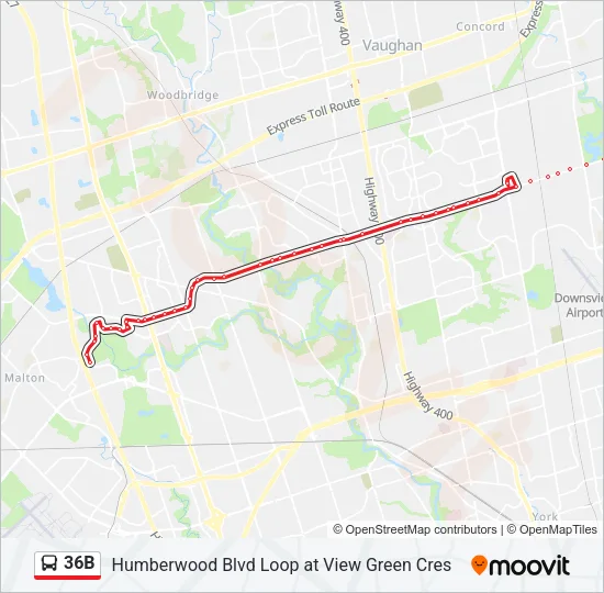 36B Bus Line Map