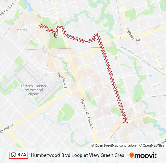 37A Bus Line Map