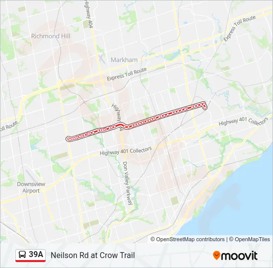 39A Bus Line Map