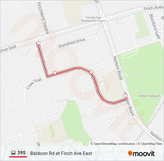 39S Bus Line Map