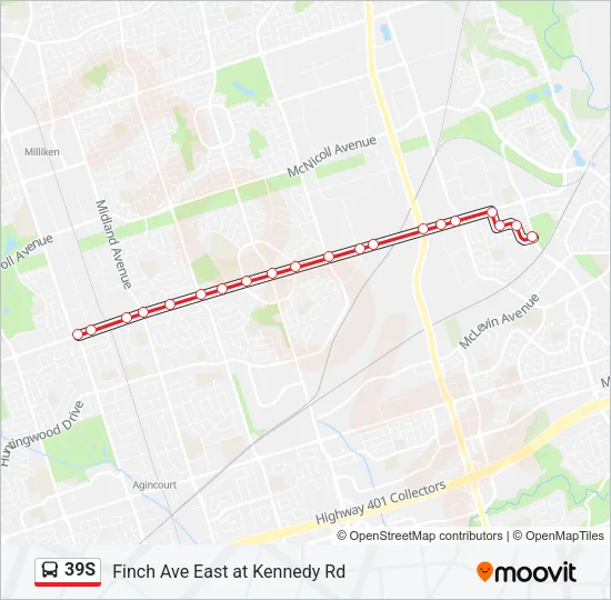 39S Bus Line Map