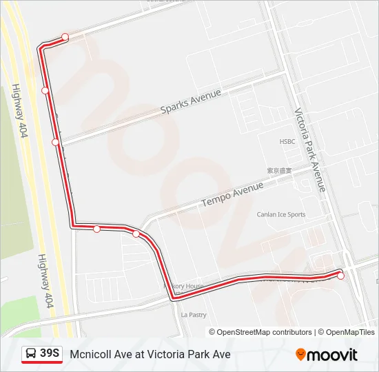 39S Bus Line Map