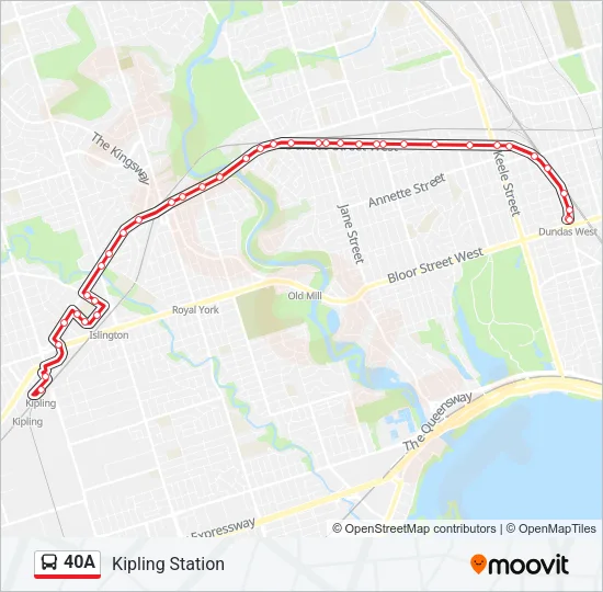 40A Bus Line Map