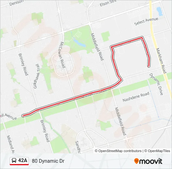 42A Bus Line Map