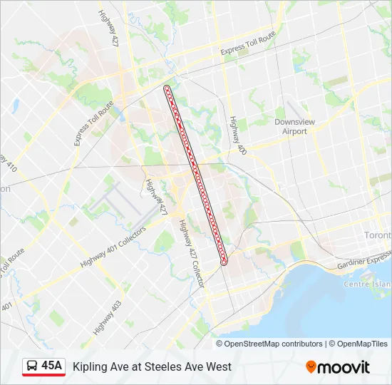 45A Bus Line Map