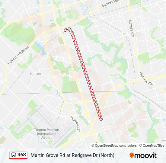 46S Bus Line Map