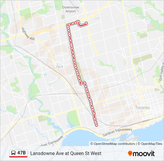 47B Bus Line Map