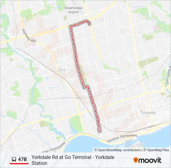 47B Bus Line Map