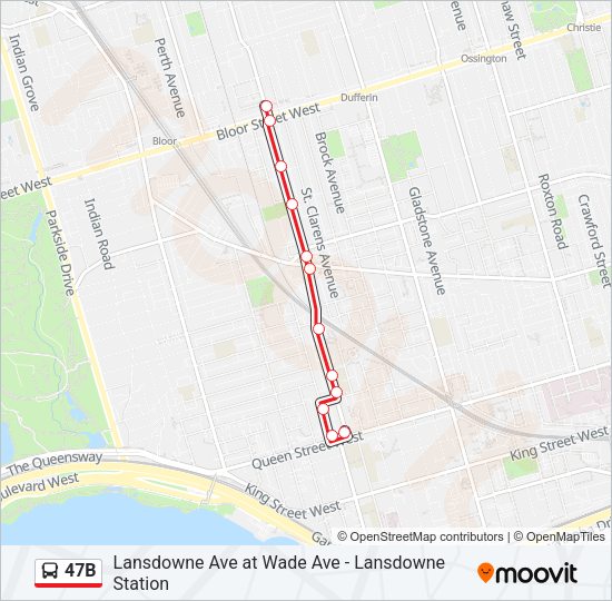 47B Bus Line Map