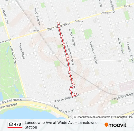 47B Bus Line Map