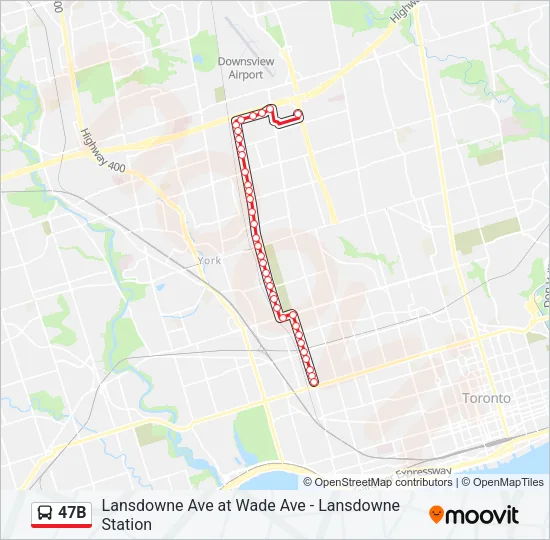 47B Bus Line Map
