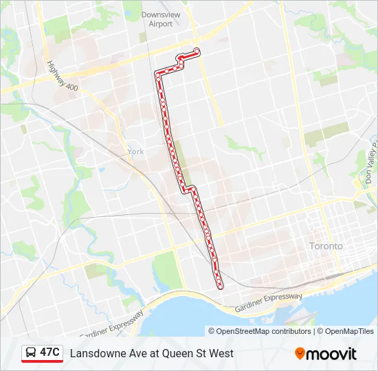 47C Bus Line Map