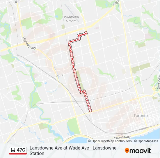 47C Bus Line Map