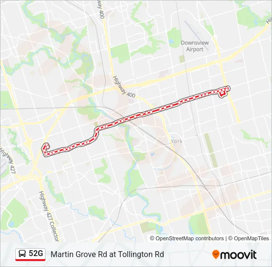 52G Bus Line Map