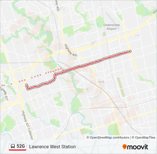 52G Bus Line Map