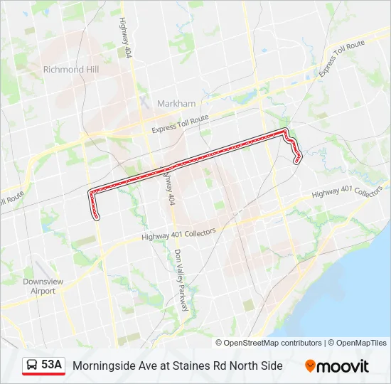53A Bus Line Map