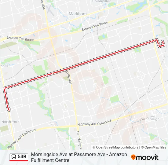 53B Bus Line Map