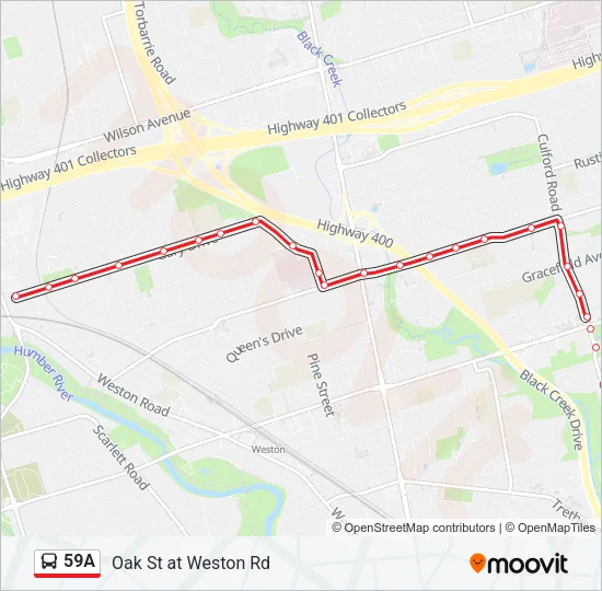59A Bus Line Map