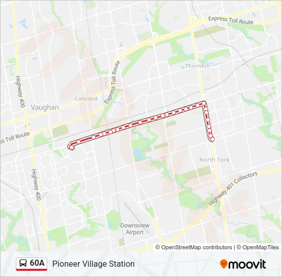 60A Bus Line Map