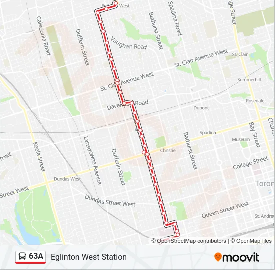 63A Bus Line Map