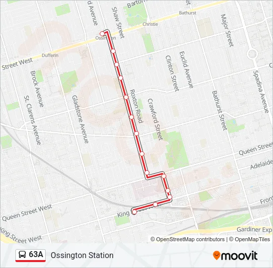 63A Bus Line Map