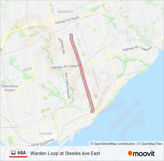 68A Bus Line Map