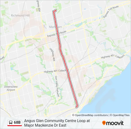 68B Bus Line Map