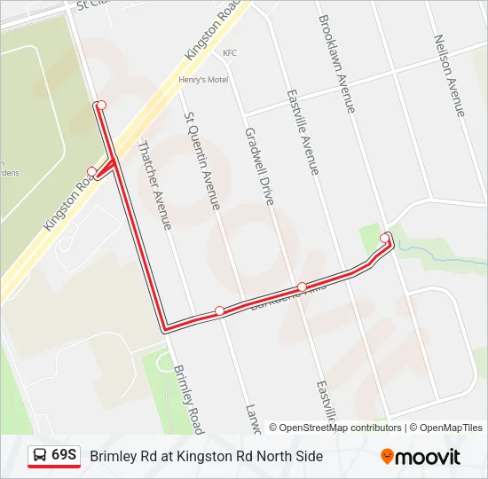 69S Bus Line Map