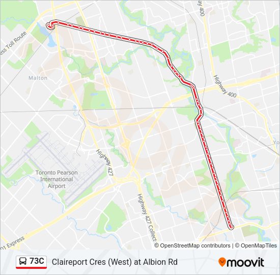 73C Bus Line Map