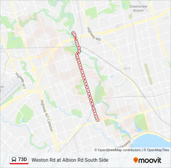 73D Bus Line Map