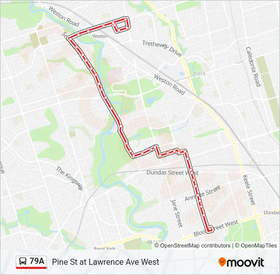 79A Bus Line Map