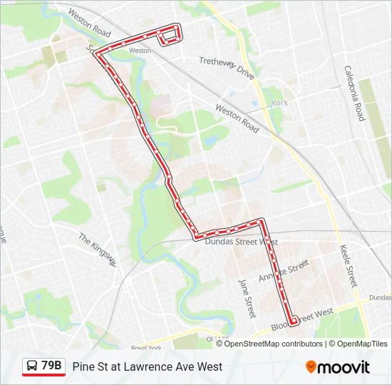 79B Bus Line Map