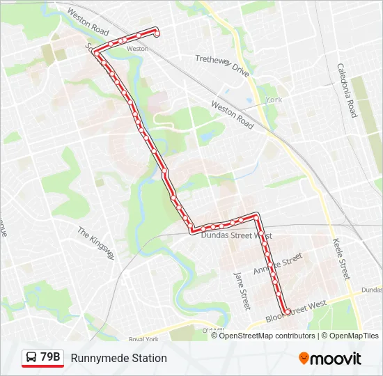 79B Bus Line Map