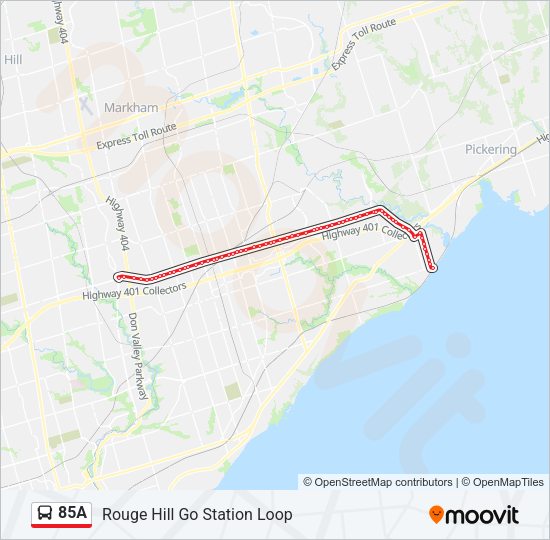 85A bus Line Map