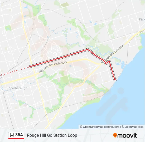 85A Bus Line Map
