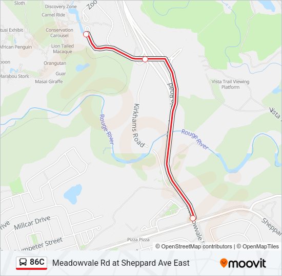 86C Bus Line Map