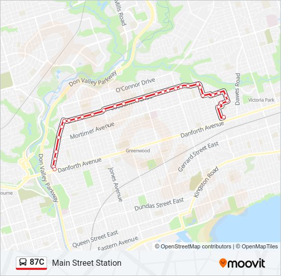 87C Bus Line Map