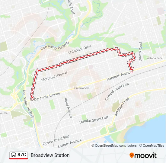 87C Bus Line Map