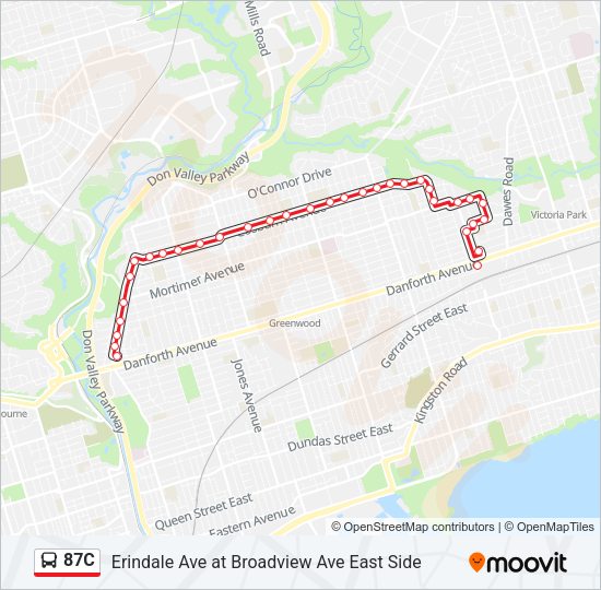 87C Bus Line Map