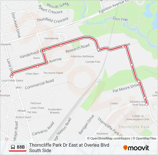 88B Bus Line Map