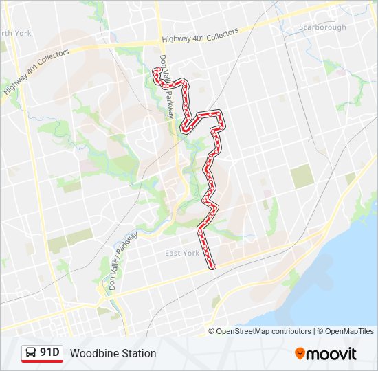 91D Bus Line Map