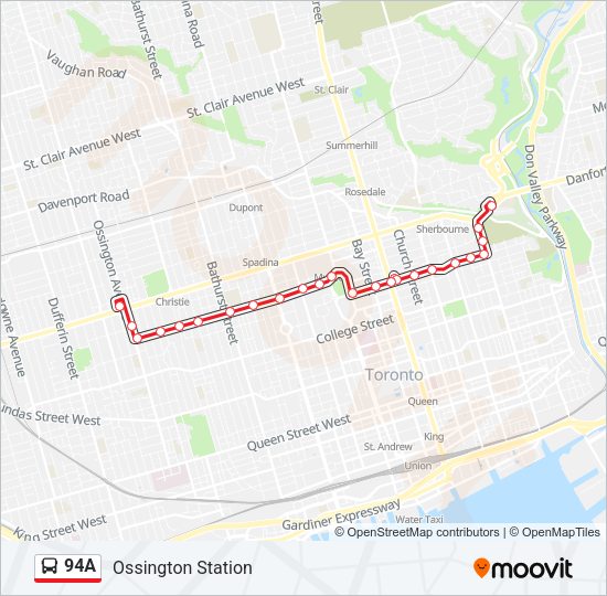 94A Bus Line Map