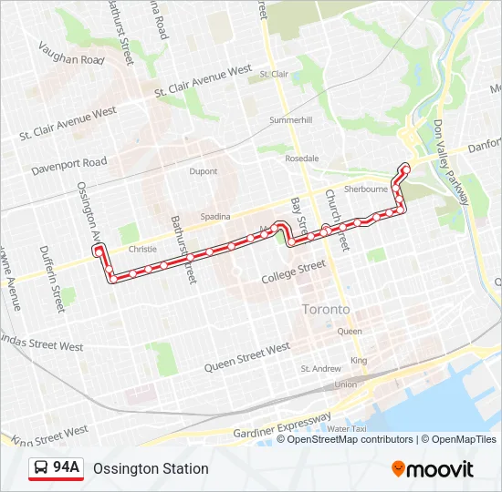 94A Bus Line Map